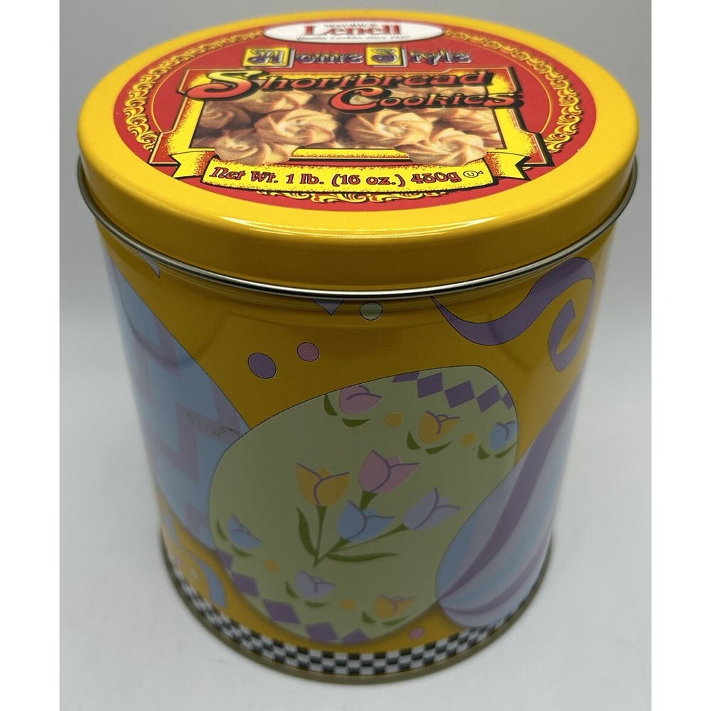 Maurice Lenell 1997‎ Tin Easter Eggs Home Décor Empty Shortbread Cookies VTG